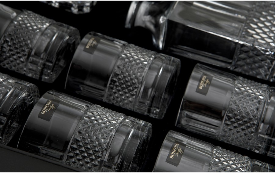 Zestaw do whisky karafka + 6 szklanek Bohemia Elegante