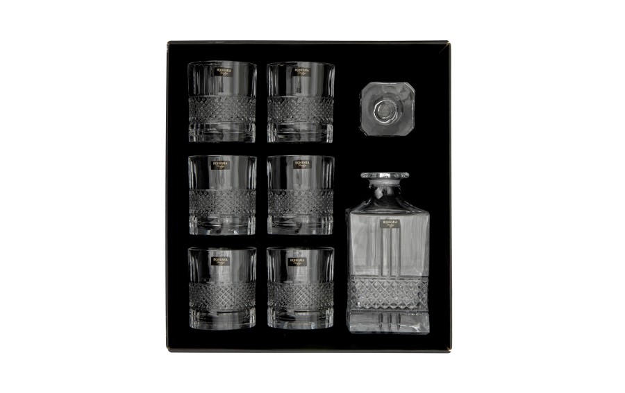 Zestaw do whisky karafka + 6 szklanek Bohemia Elegante