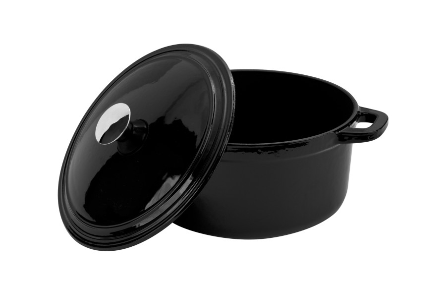 Garnek żeliwny z pokrywką emaliowany 5,5 L