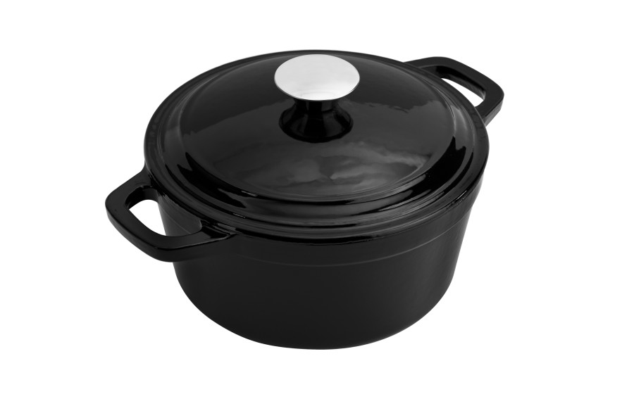 Garnek żeliwny z pokrywką emaliowany 3,5 L