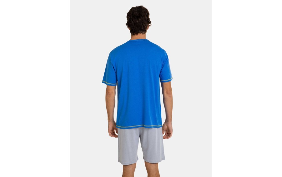 Piżama męska rozm. XL P241318 krótki rękaw 158 Blue