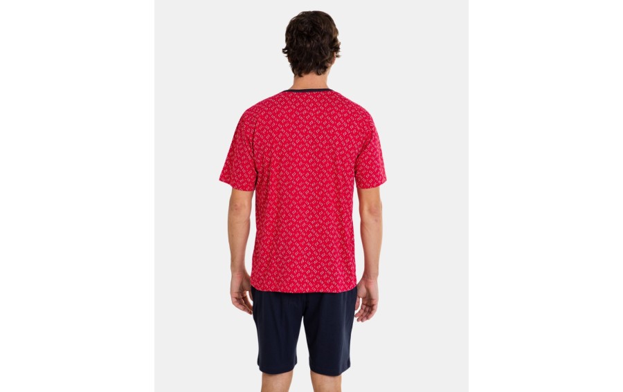 Piżama męska rozm. L P241304 Red 299