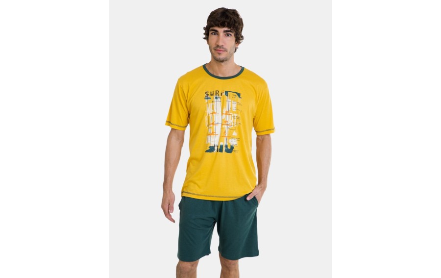 Piżama męska rozm. XL P241307 Yellow P66