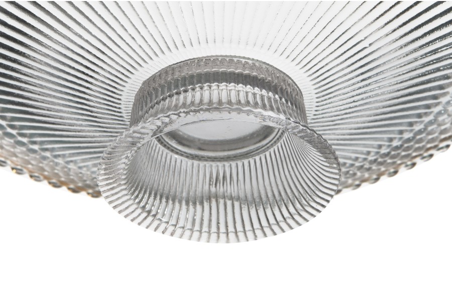Patera szklana 22,5 cm złote obrzeże