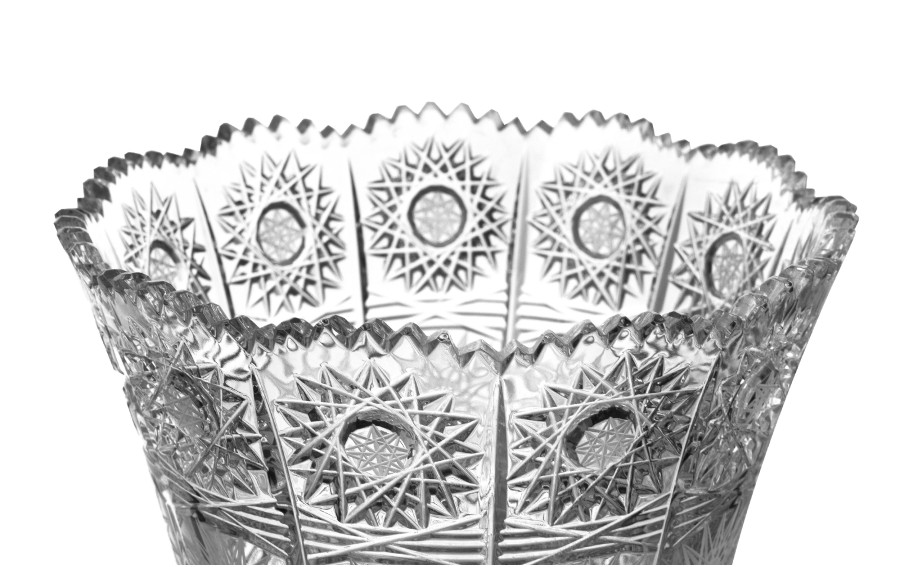 Wazon kryształowy 30,5 cm gwiazdki Bohemia Hand Made
