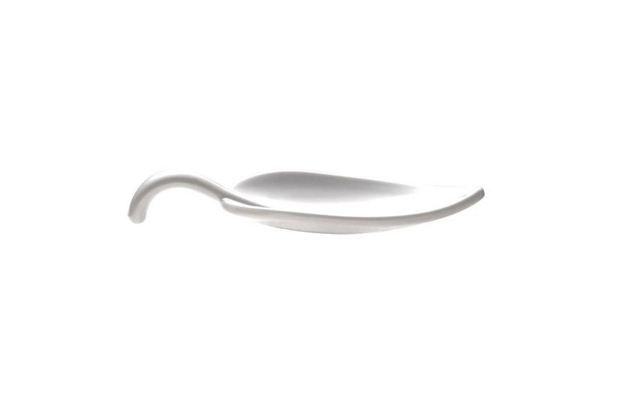 Łyżka dip z melaminy LEAF biała