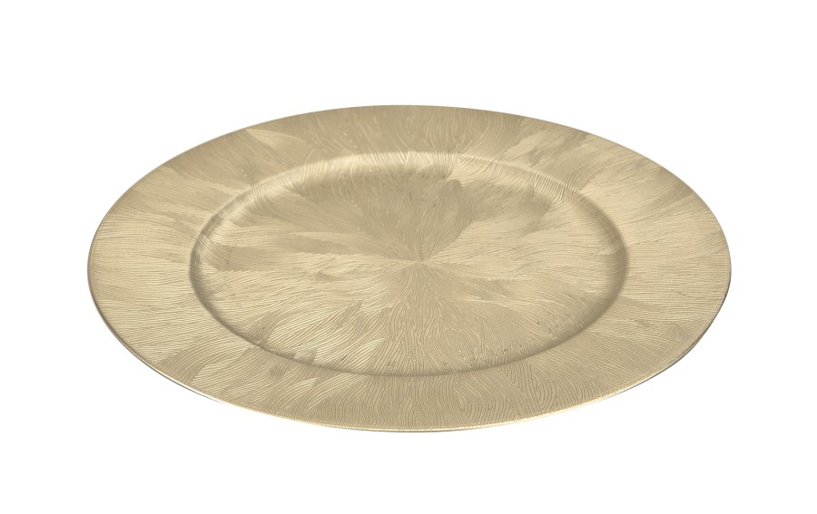 Talerz dekoracyjny plastikowy 33cm szampański AP162803