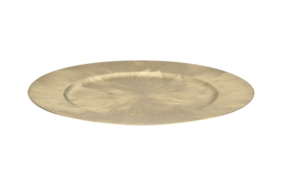 Talerz dekoracyjny plastikowy 33cm szampański AP162803