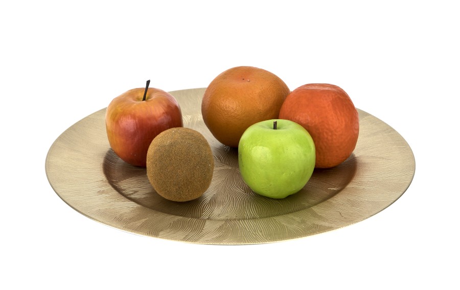 Talerz dekoracyjny plastikowy 33cm szampański AP162803