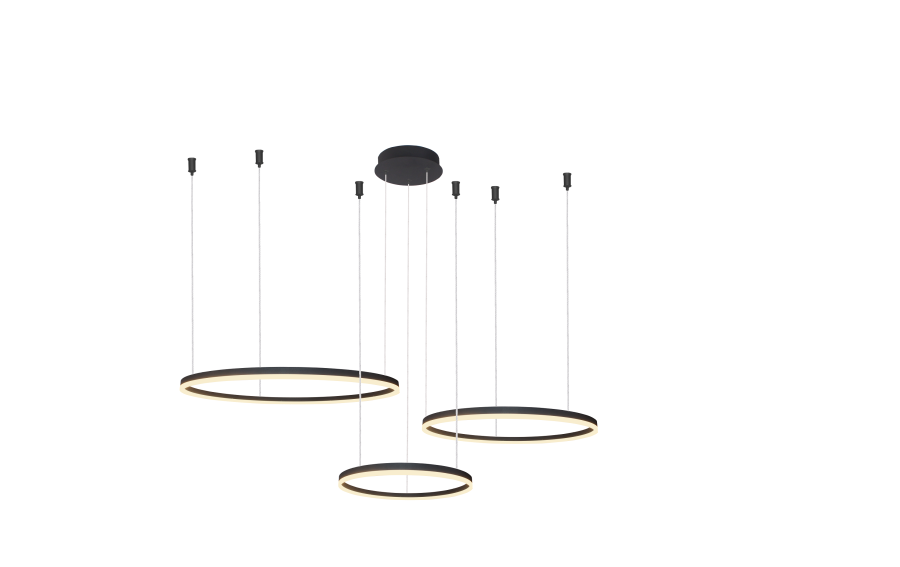 Lampa HALO PENDANT 100+80+60 CCT BK + REMOTE CONTROL