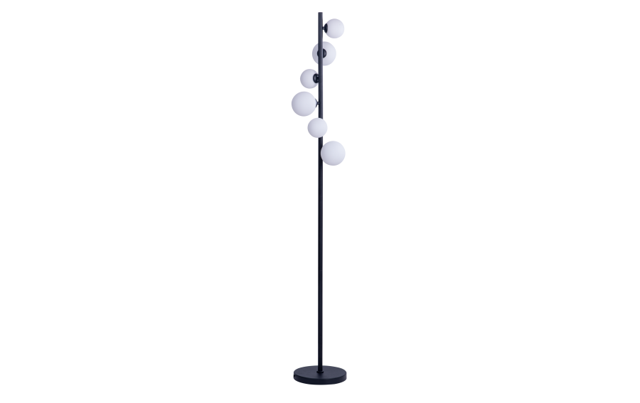 Lampa stojąca podłogowa Sybilla 6 srebrna