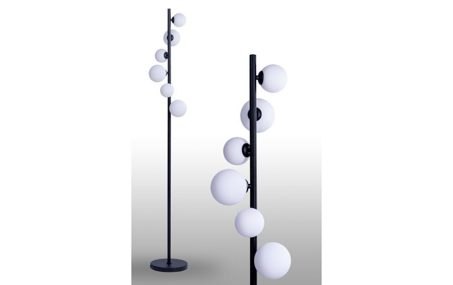 Lampa stojąca podłogowa Sybilla 6 srebrna