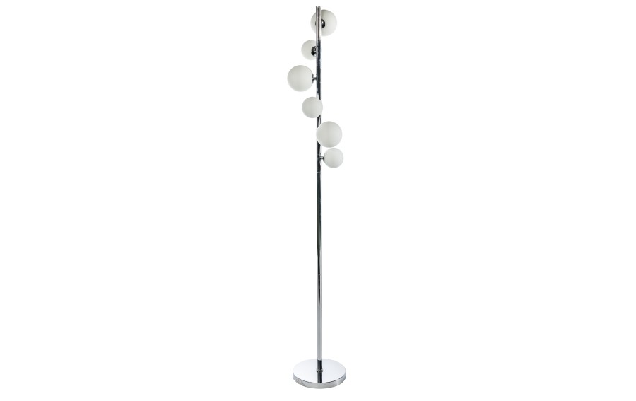 Lampa stojąca podłogowa Sybilla 6 srebrna