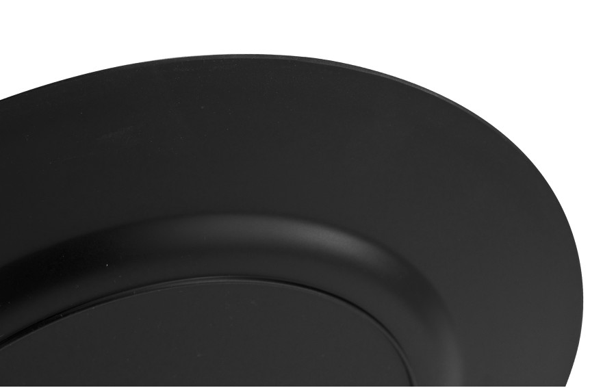 Talerz dekoracyjny plastikowy 33 cm biały w czarne kwiaty 171842