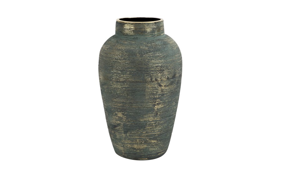 Wazon ceramiczny niebiesko-złoty 42,5cm AP171373