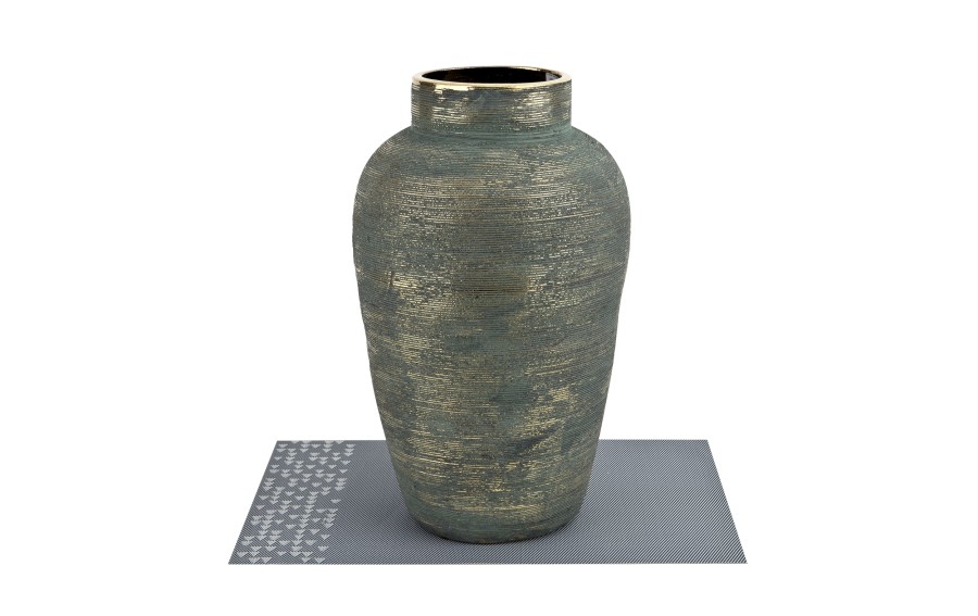 Wazon ceramiczny niebiesko-złoty 42,5cm AP171373