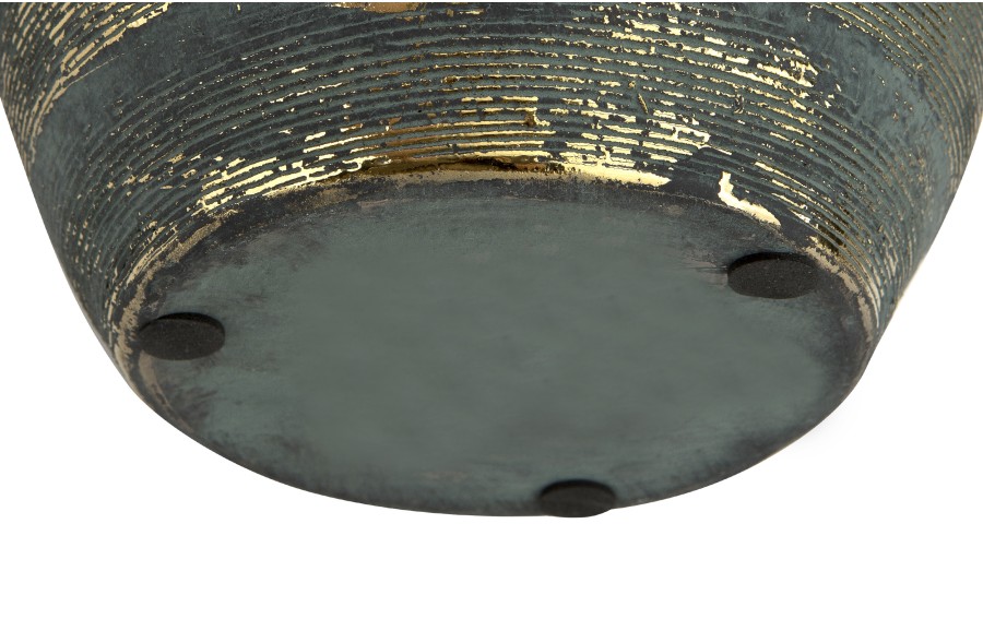 Wazon ceramiczny 28 cm niebiesko-złoty Ap171394