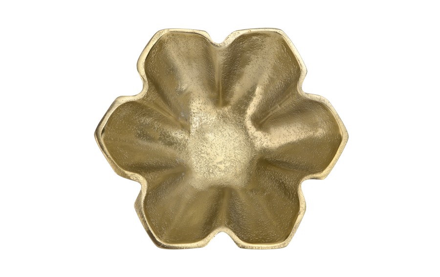 Półmisek dekoracyjny kwiatek 20 cm metalowy złoty