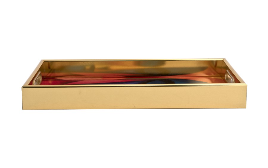 Taca dekoracyjna 40x25x4 cm mała kolorowa Twarz 172013