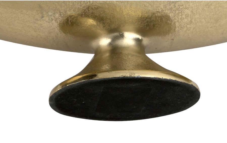 Półmisek dekoracyjny mały 41 cm biało-złoty metalowy