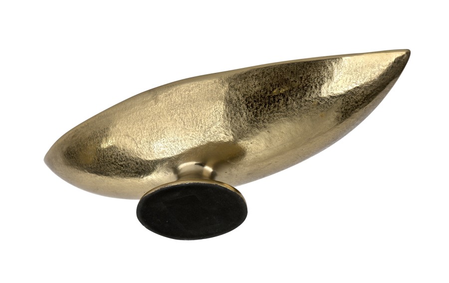 Półmisek dekoracyjny mały 41 cm biało-złoty metalowy