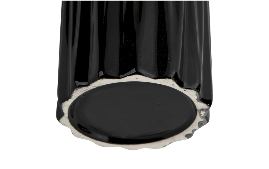 Wazon ceramiczny 32,5 cm czarno-złoty 2817