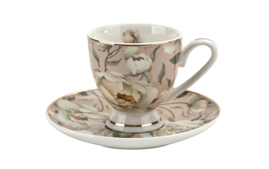 Zestaw 2 filiżanek do espresso 90 ml English Roses Cream