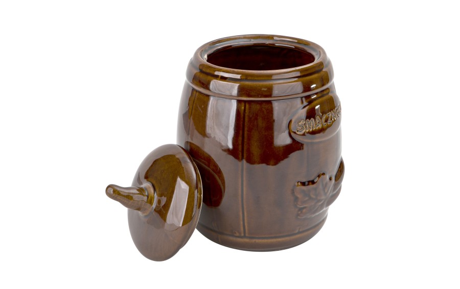 Beczka ceramiczna na ogórki 3,5 L brązowa