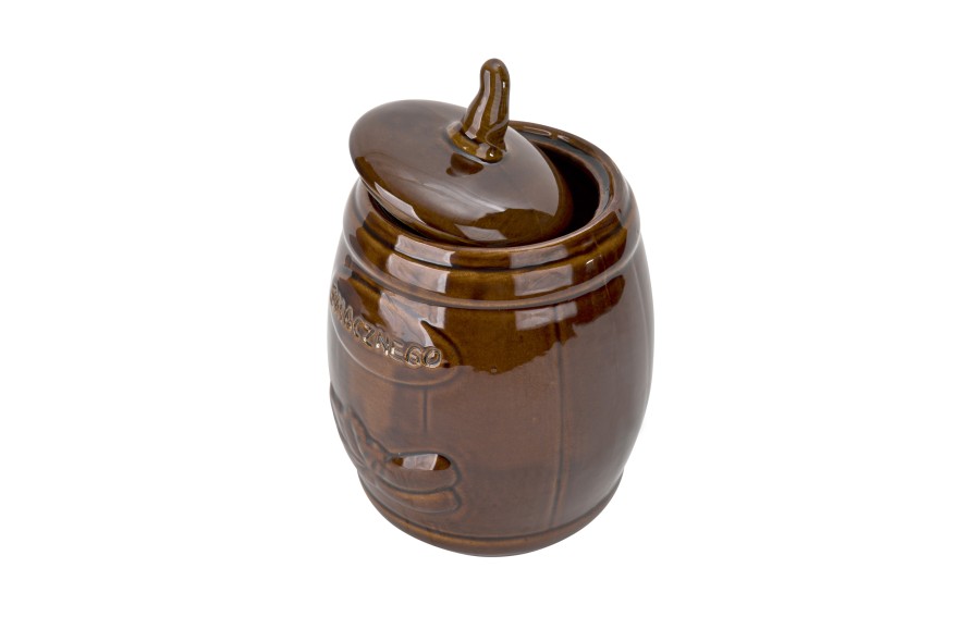 Beczka ceramiczna na ogórki 3,5 L brązowa