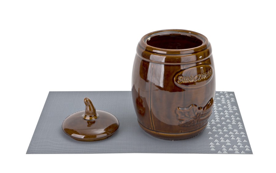 Beczka ceramiczna na ogórki 3,5 L brązowa