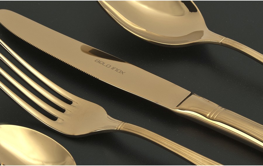 Sztućce Tamisa Satin Titan Gold 12/75 Belo Inox