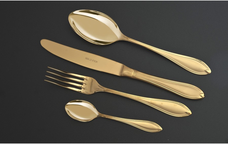 Sztućce Tamisa Satin Titan Gold 12/75 Belo Inox