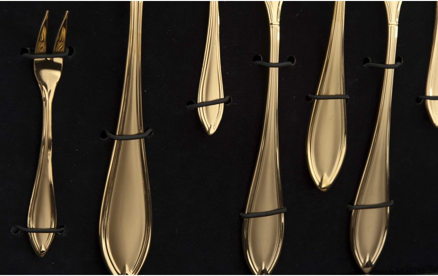 Sztućce Tamisa Satin Titan Gold 12/75 Belo Inox