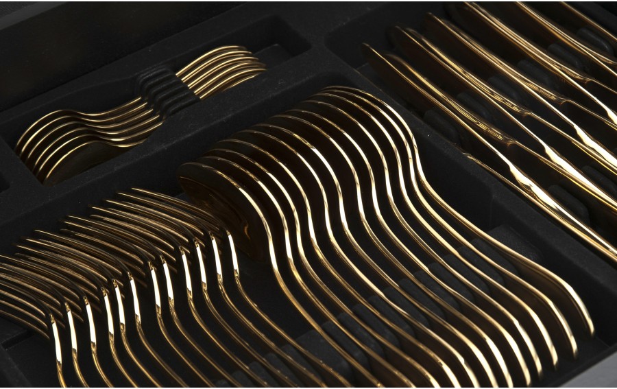 Sztućce Tamisa Satin Titan Gold 12/75 Belo Inox