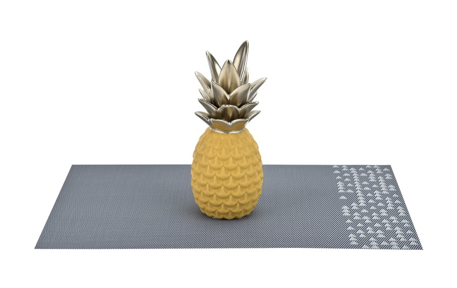 Dekoracja z ceramiki Ananas żółto-złoty 140600