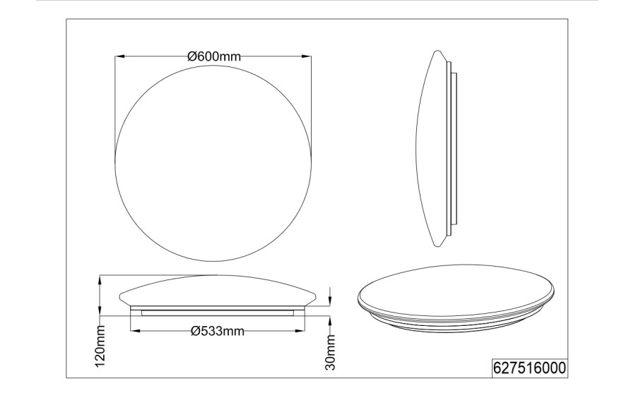 Plafon Lunar 40W Led 627516000
