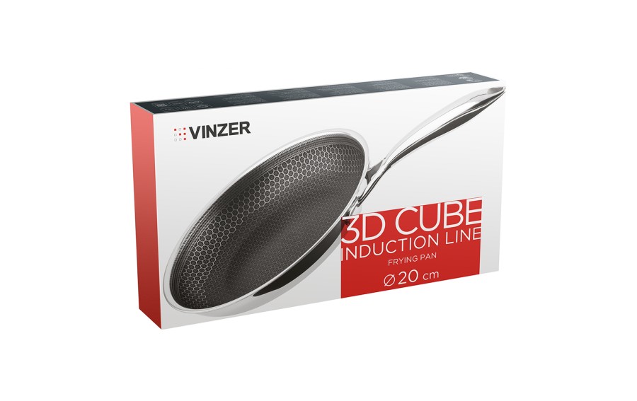Patelnia 24 cm VINZER 3D CUBE INDUCTION LINE 50401
