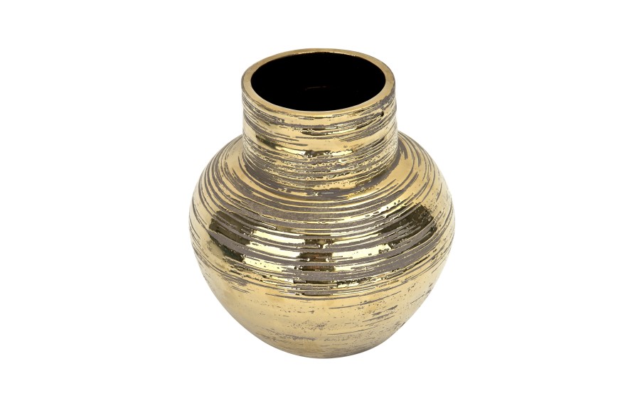 Wazon ceramiczny złoty 23 cm AP171375