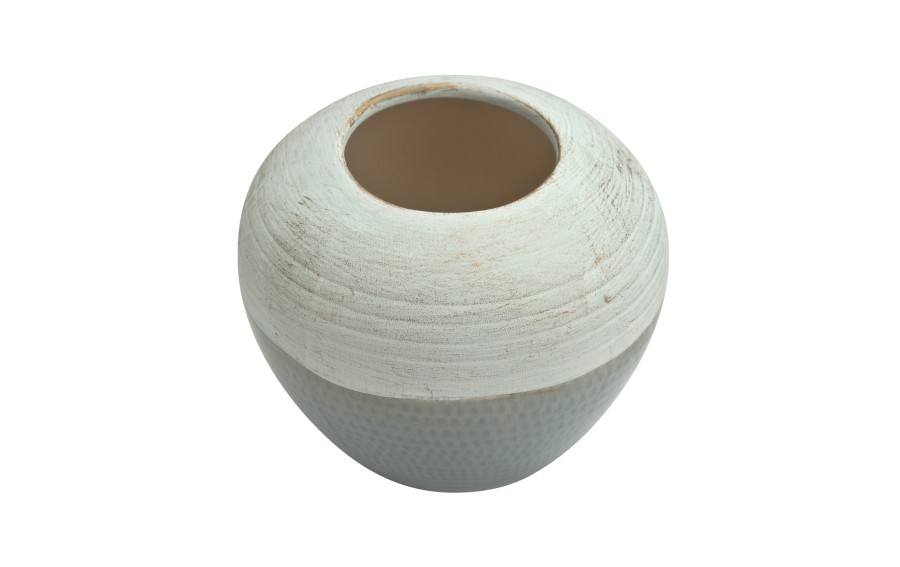 Wazon ceramiczny 16 cm biało-niebieski AP141814