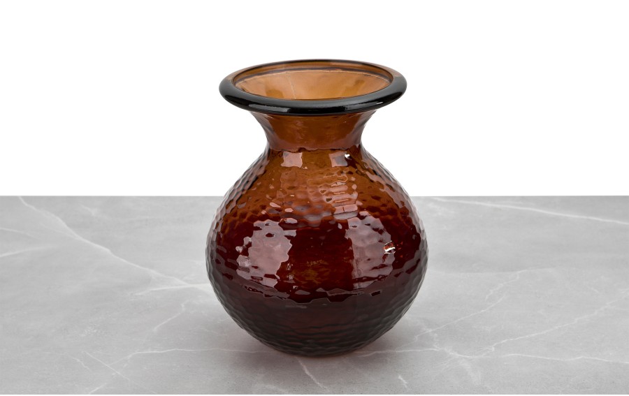 Wazon szklany 33 cm brązowy Paradise San Miguel recykling