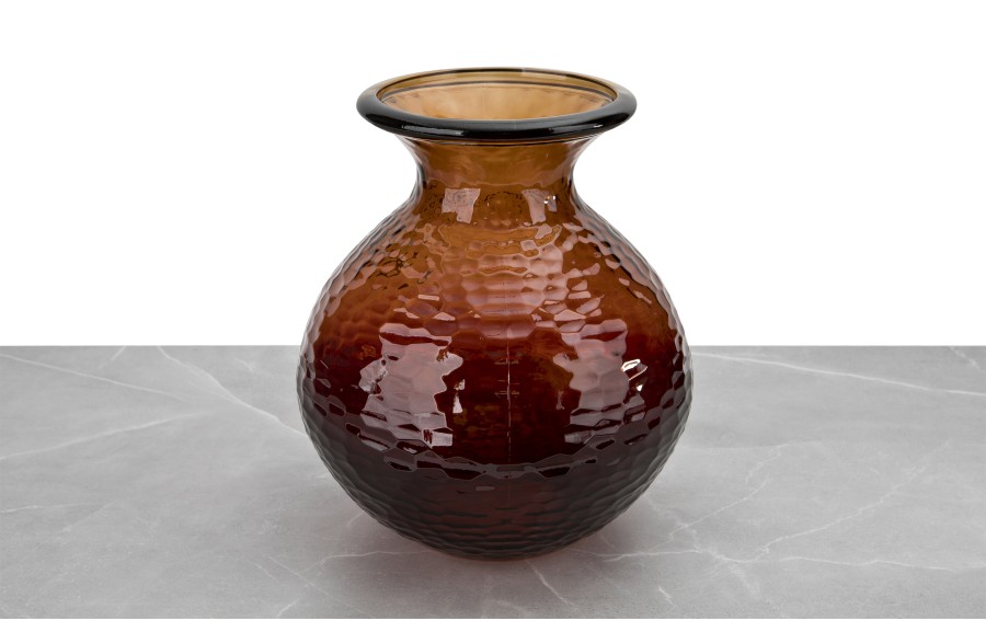 Wazon szklany 33 cm brązowy Paradise San Miguel recykling