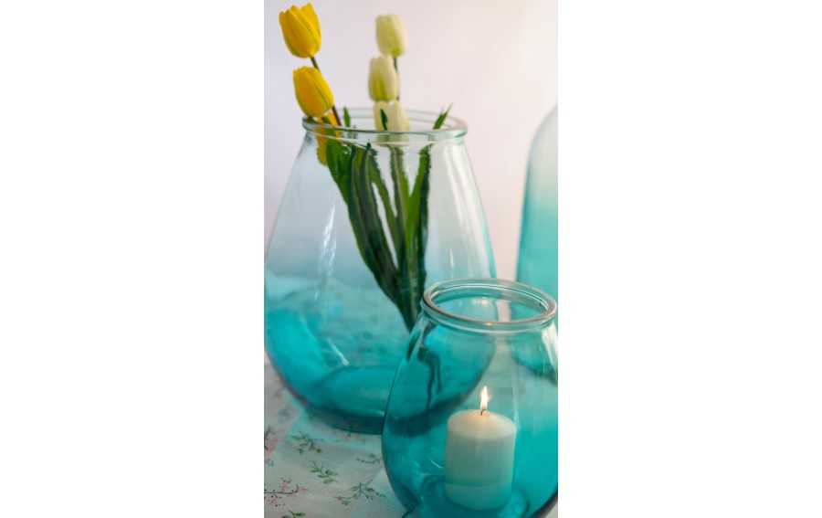 Wazon szklany 23 cm Aquacolor 4856C San Miguel recykling C235