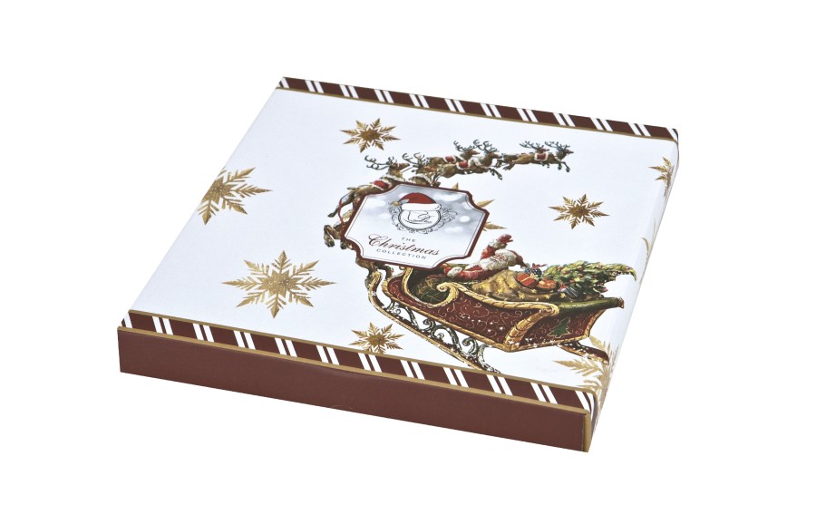 Komplet 2 talerzy deserowych 19 cm Santa on sleigh