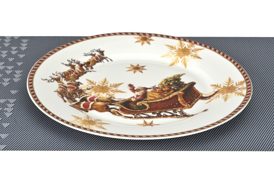 Talerz płytki 27 cm Santa on sleigh
