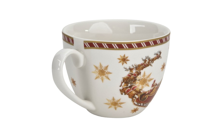 Filiżanka porcelanowa 220 ml + spodek Santa on Sleigh