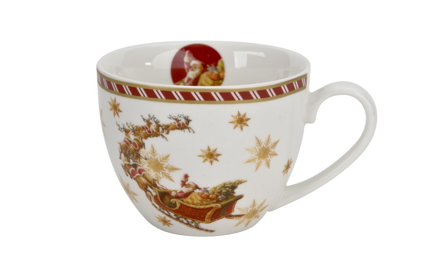 Filiżanka porcelanowa 220 ml + spodek Santa on Sleigh