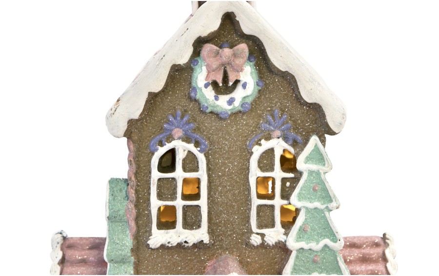 Figurka ozdobna Domek z piernika świecący LED H32 cm 172508