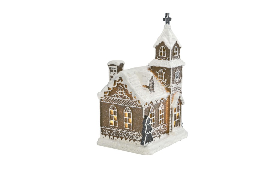 Figurka ozdobna Domek z piernika świecący LED H23 cm 172647