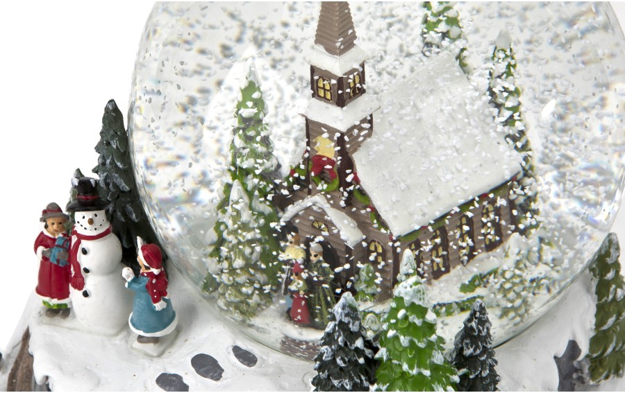 Kula śnieżna z pozytywką Domek 16 cm świąteczna