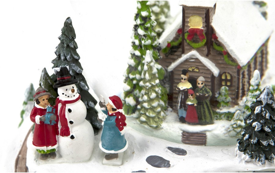 Kula śnieżna z pozytywką Domek 16 cm świąteczna